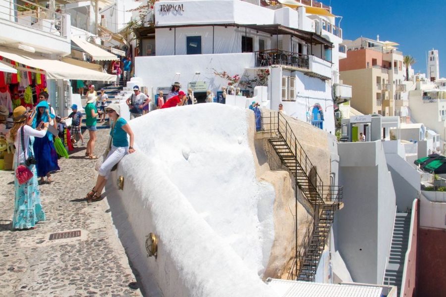 Santorini u plavom i belom